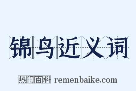 锦鸟近义词是什么意思的图片
